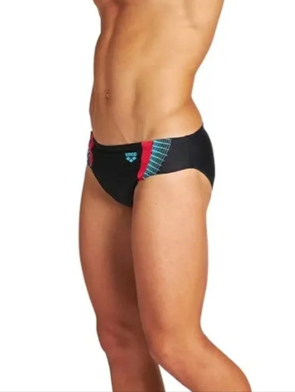Arena Swim Mens Threefold Brief Black Anguria 34